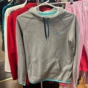 Nike dry fit gray, and teal size small sweatshirt